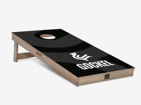 Cornhole board with GOCKEL logo