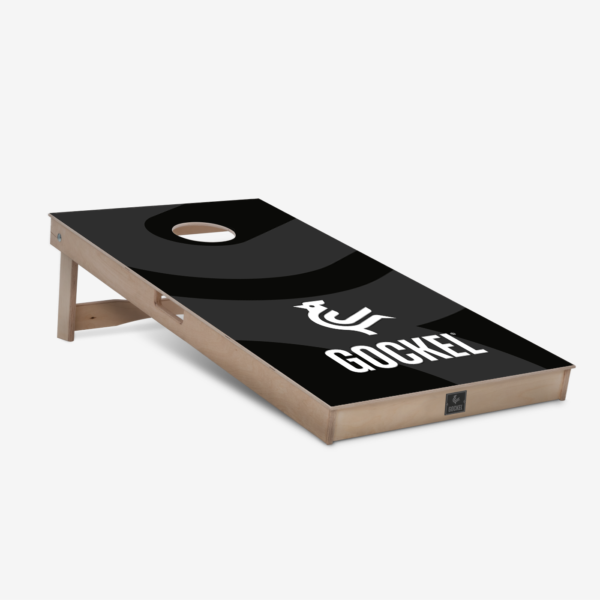 Cornhole board with GOCKEL logo