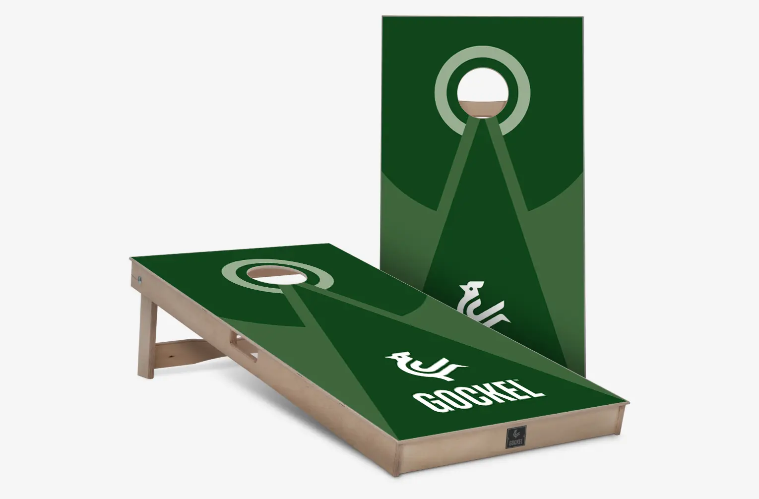 Cornhole boards green pyramid